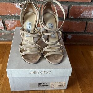 Jimmy Choo Beige Strappy Heels